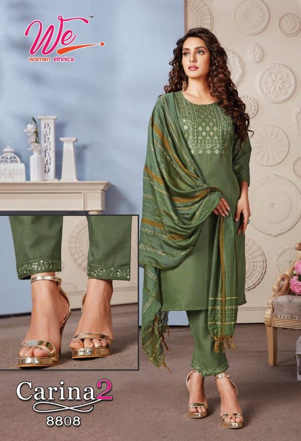 We Carina 2 Soft Daina Kurti With Bottom Dupatta Collection 